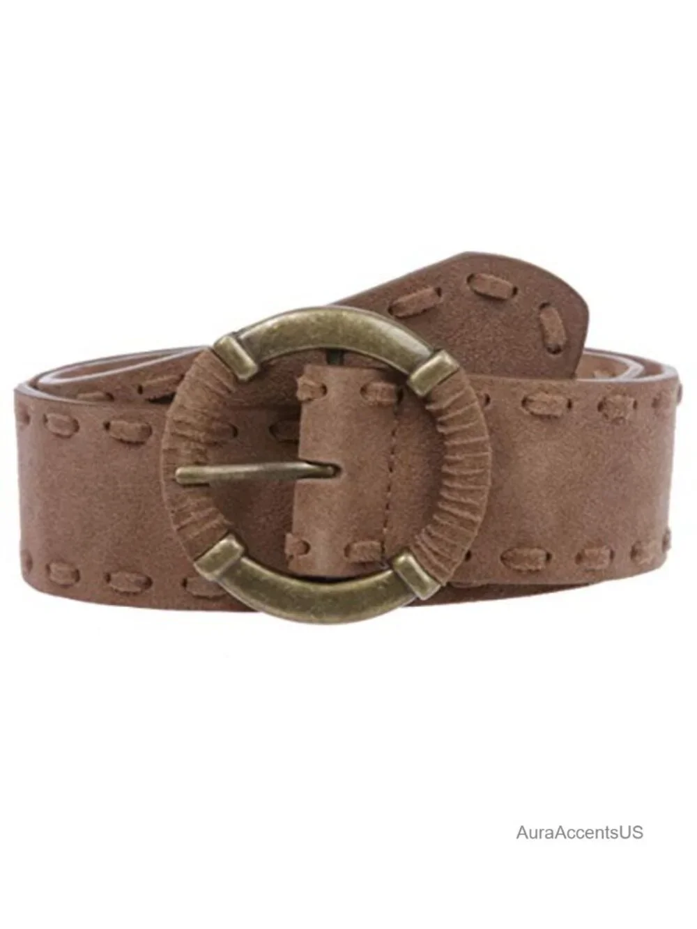 Genuine Cow Suede Leather Belt 1 7/8